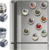 Porta Temperos E Condimentos Magn&eacute;tico Inox Geladeira Cozinha