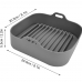 Forma De Silicone Para Air Fryer Quadrada Grande Com Al&ccedil;a - 20cm