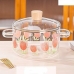 Panela Vidro Borosilicato 13x23cm Microondas Forno 1,8L Design Tulipa