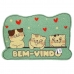 Capacho Divertido para Porta 38x58cm (Vinil) - Bichinhos - Gatos