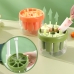 Forma Molde Fazer Picolé Sorvete 8 Palitos Reutilizável Verde