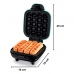Mini M&aacute;quina Waffle Quadrada 110v Antiaderente - 4 Por&ccedil;&otilde;es R&aacute;pidas