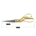 Tesoura Profissional Alfaiate Dourada Aço Inox P/ Tecidos - 20Cm