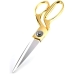 Tesoura Profissional Alfaiate Dourada Aço Inox P/ Tecidos - 20Cm