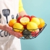 Fruteira de Mesa Redonda em Metal Preta 27cm - Cesta de Frutas Aramada