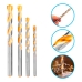 Kit 4 Brocas A&ccedil;o Nitreto para Concreto Pedra Tijolo 5mm 6mm 8mm 10mm Haste Cil&iacute;ndrica