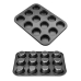 Forma Pão Queijo, Cupcake, Ovos de Forno/Omeletes, Antiaderente 12 Cavidades Aço Carbono