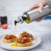 Porta Azeite Galheteiro 300ml Vidro E Inox Dosador Cozinha Anti Vazamento Bico Fino