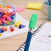 Borracha Ponteira Escolar Colorida Kit 48 Unidades Para Lápis Pote Macia