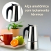 Cafeteira Italiana Moka Inox 6 Xicaras 300ml Preparo Cafe Forte Resistente Fogao Inducao