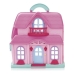 Casa Boneca Maleta Infantil Portátil Luz Som Móveis Acessórios Rosa Casinha Brinquedo