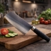 Cutelo Profissional Cozinha Inox 30cm Carne Açougueiro Preto