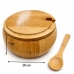 A&ccedil;ucareiro Porta A&ccedil;&uacute;car Bambu Tampa Colher Mesa Posta Caf&eacute; Cozinha 300g