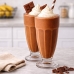 Conjunto Duas Ta&ccedil;as Milkshake Copo Vidro Sorvete Smoothie Sobremesa 400ml 
