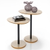 Conjunto Mesa Lateral em MDF com Pé de Aço - Conjunto com 2 Mesas