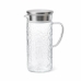 Jarra Vidro Tampa Inox Hermetica 1,5l Agua Suco Jarro Transparente Geladeira