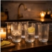 Conjunto 6 Copos Vidro Canelado 420ml Transparente Drink Whisky Gin Agua Suco