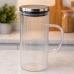 Jarra para Mesa Posta de Vidro Marine com Tampa Hermetica Inox 1,4L