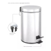Lixeira Inox Redonda Multiuso 3 Litros com Pedal e Cesto Interno