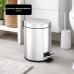 Lixeira Inox Redonda Multiuso 3 Litros com Pedal e Cesto Interno
