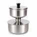 Cuscuzeira de Inox Individual Pequena 13cm de Diâmetro Panela de Cuscuz a Vapor