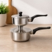 Cuscuzeira de Inox Individual Pequena 13cm de Diâmetro Panela de Cuscuz a Vapor