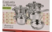 Jogo Panela 5 Pe&ccedil;as Tampa Vidro A&ccedil;o Inox - Wincy Cor Prateado Prateado
