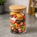Pote de Vidro 1300ml Borossilicato com Tampa de Bambu