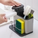 Organizador De Pia 3 Em 1 Inox Dispenser Detergente Porta Esponja