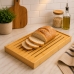 T&aacute;bua Migalheira Bambu Natural 37x22cm Base Remov&iacute;vel Linha Sense