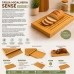 T&aacute;bua Migalheira Bambu Natural 37x22cm Base Remov&iacute;vel Linha Sense