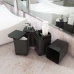 Kit Banheiro Preto com Dispenser, Porta Escovas e Porta Algodão