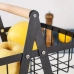 Fruteira de Mesa 2 Andares Aramada em Metal e Madeira Organizador de Frutas e Legumes