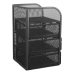 Gaveteiro Metal Aramado Preto 3 Gavetas Organizador Mesa Escritório Home Office