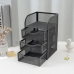 Gaveteiro Metal Aramado Preto 3 Gavetas Organizador Mesa Escritório Home Office