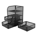 Gaveteiro Metal Aramado Preto 3 Gavetas Organizador Mesa Escritório Home Office