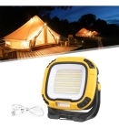 Lumin&aacute;ria LED Recarreg&aacute;vel - 30W, 4 N&iacute;veis, Luz Vermelha, Suporte Magn&eacute;tico - Amarelo
