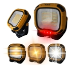 Lumin&aacute;ria LED Recarreg&aacute;vel - 30W, 4 N&iacute;veis, Luz Vermelha, Suporte Magn&eacute;tico - Amarelo