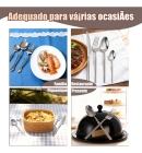 Conjunto de Talheres Inox 16 Peças - Aço Inoxidável, Cor Inox, 4 Pessoas (22,9 cm)