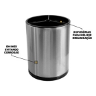 Organizador Porta Utens&iacute;lios Girat&oacute;rio 360&deg; - Praticidade e Design em Inox